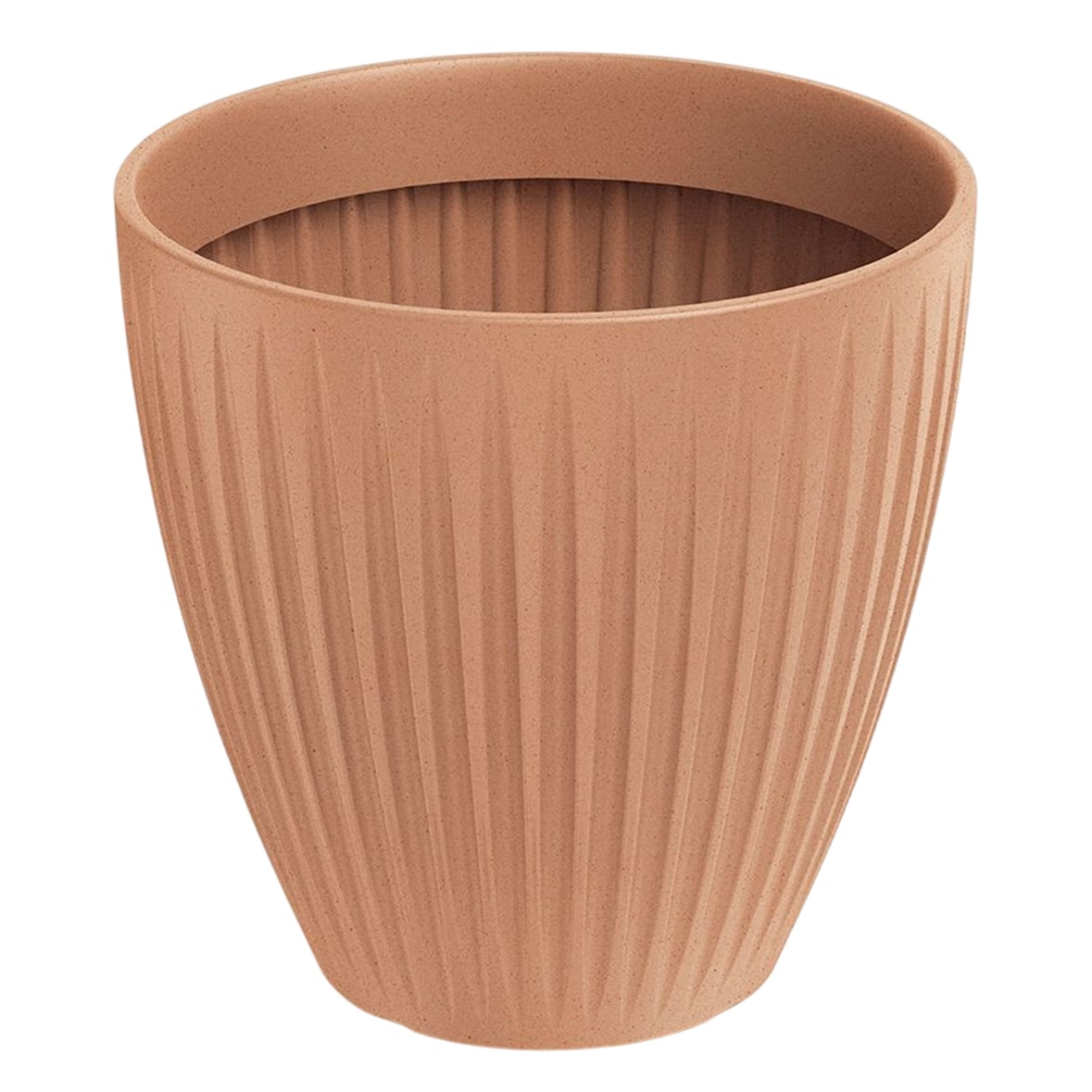 WellHome - Blumentopf aus rotationsgeformtem Kunststoff 105L Ø60x58cm in farbe Terrakotta - Latia Round MIDL