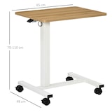 thumbnail of HOMCOM - Schreibtisch - 65L x 48B x 73-110H cm - mehrfarbig