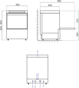 thumbnail of vaiotec vaatwasmachine 50x50 / 230 Volt - Model: VT-E DW50 DRD, 600 x 600 mm