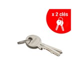 thumbnail of Cadenas à clé, extérieur, alu, 60mm, anse acier nickelé, 2 clés - THIRARD