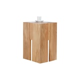 thumbnail of Licht-Erlebnisse Couchtisch ROLIA Holz Eiche massiv eckig 30x45x30cm Unikat Holzblock Hocker Ablage, II0/0/99