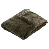 thumbnail of Plaid Victoria khaki 130x170 cm - Grün Rechteck Polyester Amadeus 130x2 cm