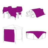 thumbnail of vidaXL Doorzichtig zeildoek met zeilringen 3x10 m polyethyleen