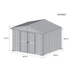 thumbnail of Box deposito garage giardino in lamiera zincata 403x269cm x h 215cm - 149kg - 10,84mq VERDE