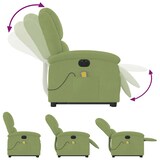 thumbnail of vidaXL Massagesessel mit Aufstehhilfe Elektrisch Hellgrün Samt