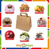 thumbnail of DayBays 25 Stk. Papiertüten 26+17x25 cm Braun mit Flachhenkel