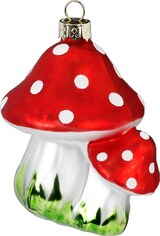 thumbnail of Christbaumschmuck Glas 9,5cm Fliegenpilze Weihnachtskugeln Weihnachtsbaumschmuck