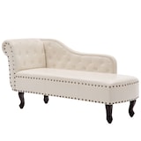 thumbnail of Chaise Longue Blanc Crème Similicuir