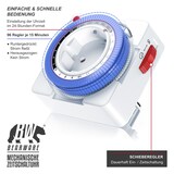 thumbnail of BEARWARE 24h kompakte Zeitschaltuhr 15 min. Zeitintervalle / Kinderschutzsicherung