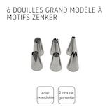 thumbnail of Lot de 6 douilles à pâtisserie en inox grand modèle Zenker Smart Pastry