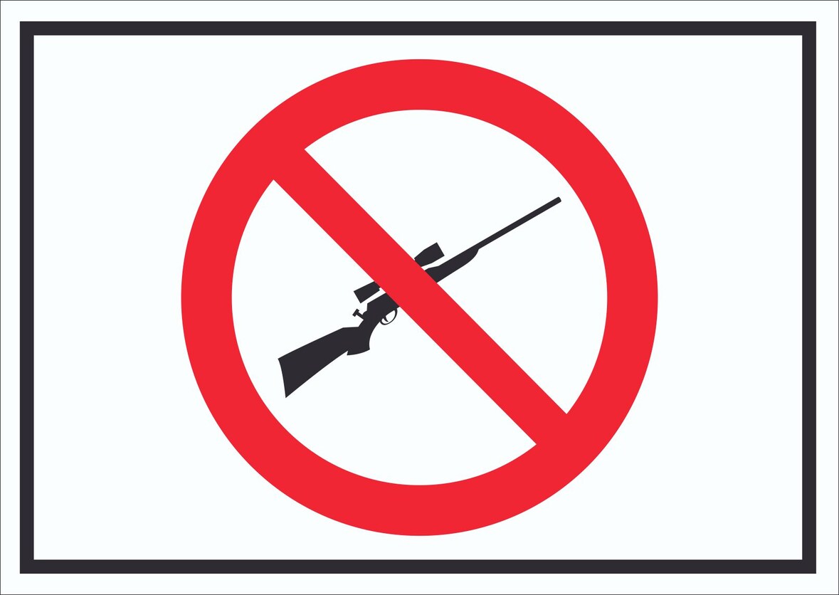 Waffen verboten Schild Symbol A1 (594x841mm)