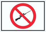 thumbnail of Waffen verboten Schild Symbol A1 (594x841mm)