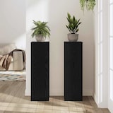 thumbnail of vidaXL Plantenstandaard 2 pcs Zwart eiken 25 x 25 x 80 cm Bewerkt hout