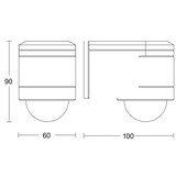 thumbnail of Bewegungsmelder IS 240 DUO schwarz, Passiv Infrarot, 2 m optimale Montagehöhe, 240 ° Erfassungswinkel, IP54