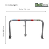 thumbnail of 4x Parkplatzsperre abschließbar 43 x 80 cm Parkplatzbügel Sperrbügel Parkplatzblockierer Parkbügel Poller