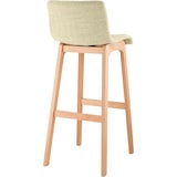 thumbnail of Conjunto de 2 bancos de bar Hover tecido Natura creme