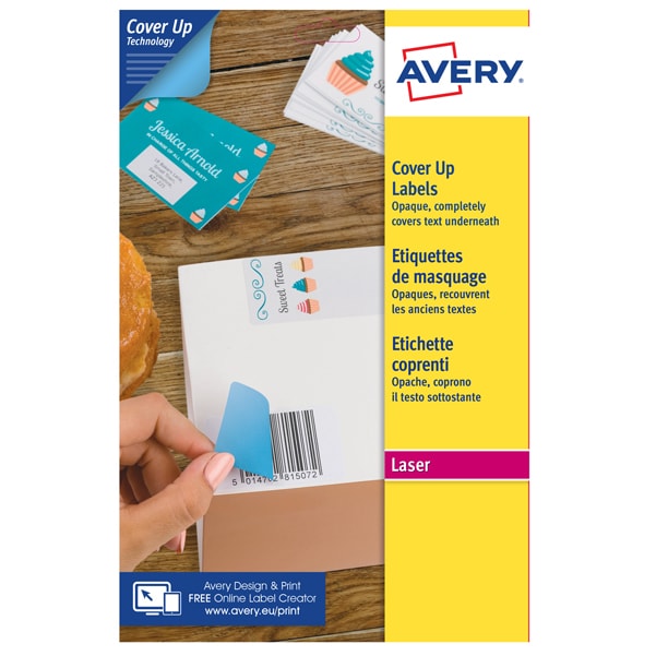 AVERY Boîte de 250 étiquettes de masquage 99,1 x 57mm L4612-25