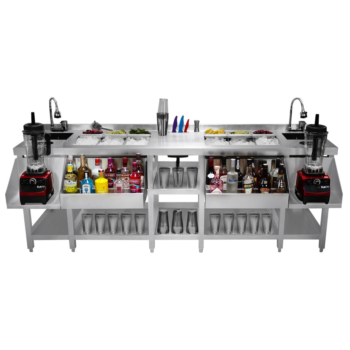 Kukoo Twin Cocktailbar Station #304 roestvrij staal