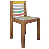thumbnail of Décoshop26 - Set van 6 eetkamerstoelen gemaakt van massief gerecycled hout meerkleurig DEC025679