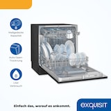 thumbnail of Exquisit Geschirrspüler GSP508-030D schwarz | Spülmaschine 55 cm | Power+ | ECO Modus | Standgerät
