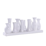 thumbnail of Jinfa Deko Blumenvasen Set aus 10 Vasen in weiß auf einem Tablett