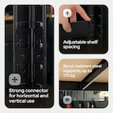 thumbnail of Set di 2 scaffalature per carichi pesanti Scaffalature per officina Nero