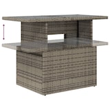 thumbnail of vidaXL Tuintafel met glazen blad 100x55x73 cm poly rattan grijs