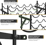 thumbnail of COSTWAY Metall-Weinregal, 10 Ebenen freistehend, 100 Flaschen, 150kg, 98×25×100cm Schwarz