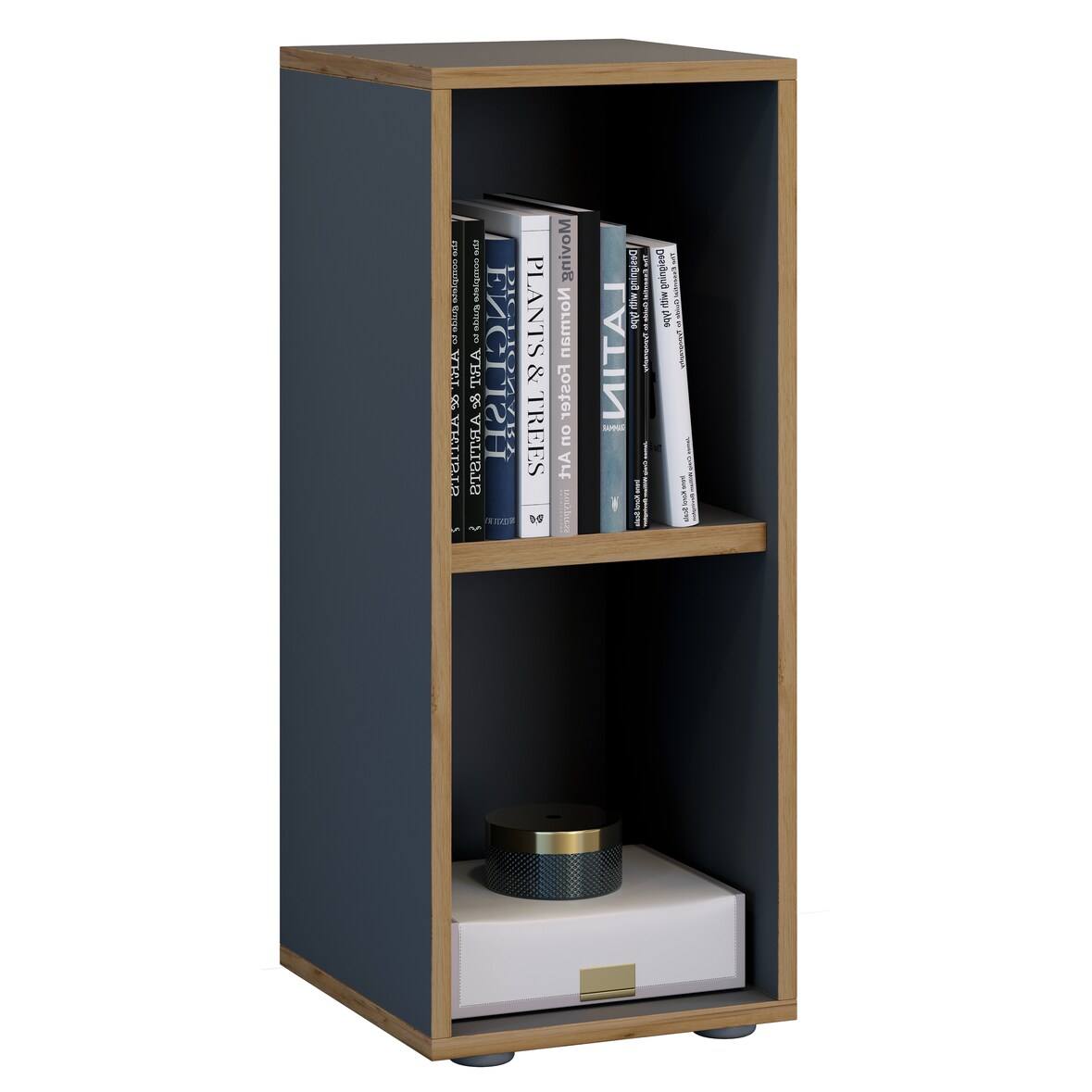 VCM Büroregal & Bücherregal Salia Anthrazit H. 74 x B. 30 x T. 33 cm