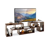 thumbnail of Helloshop26 - Meuble TV de rangement 134-180 x 30,5 x 43 cm pour en bois marron 20_0012791