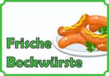 thumbnail of Frische Bockwürste Verkaufsschild Schild A0 (841x1189mm)