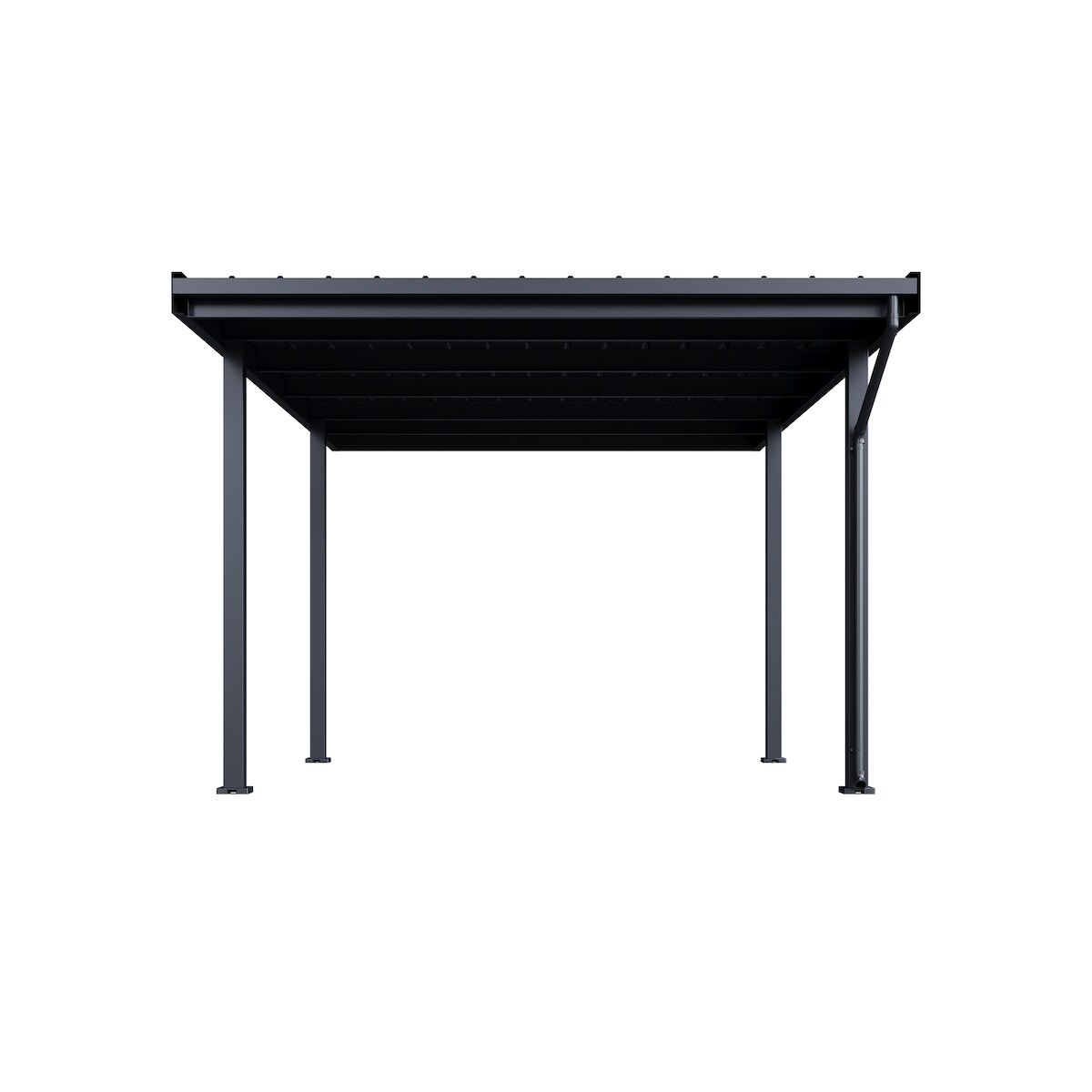 Weide Metta Stahl Carport – freistehend mit Pultdach | 3,2 x 5,5 m | Anthrazitᅠ3.2 x 5.5 Meter