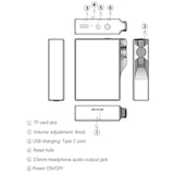 thumbnail of Lecteur MP3 Hifi Bluetooth Écran IPS 32GB Son Stéréo Décodage DSD256 YONIS