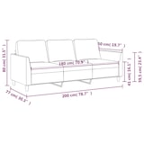 thumbnail of vidaXL 3-Sitzer-Sofa Schwarz 180 cm Kunstleder