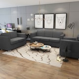 thumbnail of vidaXL Driedelig bankstel stof donkergrijs