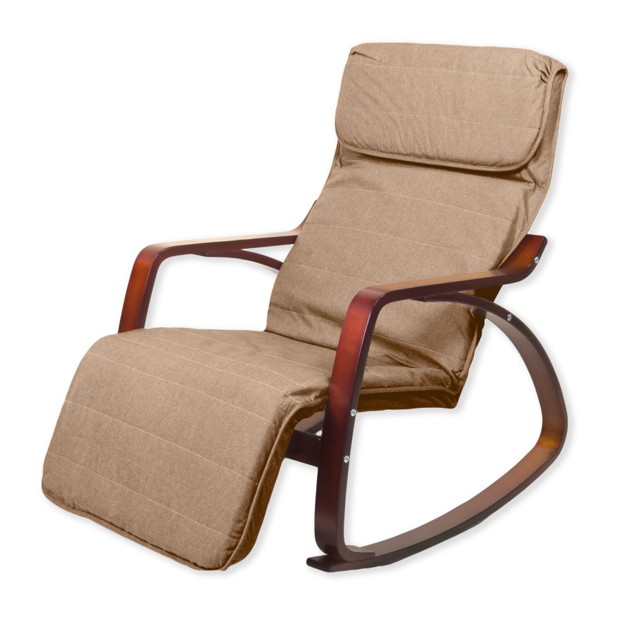 Sillón Relax Mecedora con Reposapiés Mod. ZEN NOGAL CAFE de Yelloo