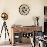 thumbnail of Atmosphera Stella - Relógio mecânico de ferro na cor marrom, 57x57x6cm, medindo 57x57x6cm