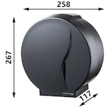 thumbnail of Papierrollenspender Jumbo Papiertuchspender Toilettenpapierspender Tissue Schwarz