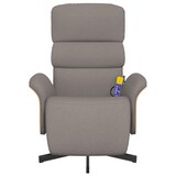 thumbnail of vidaXL Massagesessel mit Fußteil Taupe Stoff
