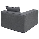thumbnail of L-Sofa HWC-O54, Lounge-Couch mit Ottomane, erweiterbar modular rechts/links, Stoff/Textil 63x270x190cm ~ dunkelgrau