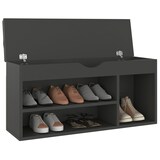 thumbnail of vidaXL Schuhbank mit Kissen Grau 104x30x49 cm Holzwerkstoff