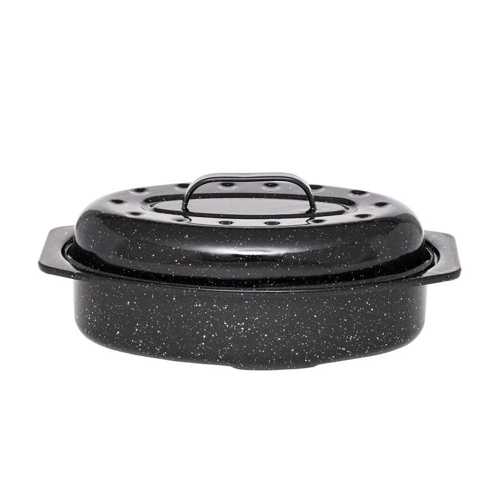 Roaster ovale couvert 33x20 cm -  Noir Ovale Acier Warmcook 33.00x20.00 cm