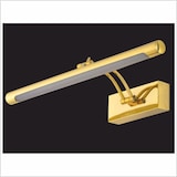 thumbnail of Aplique LED 6 W, luz cálida 3000 K, oro brillante 40 cm, estilo tradicional y elegante, articulado y orientable.