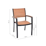 thumbnail of METRO PROFESSIONAL Stapelstuhl mit komplett überzogene Armlehnen Lynx, Alu/Eukalyptusholz, schwarz