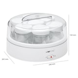 thumbnail of Clatronic JM 3344 Yogurtera, Preparacion de 1,1L, 7 Tarros con Tapón(160 ml), Tapa Transparente, Indicador Luminoso 15W Blanco