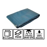 thumbnail of Telo da giardino 8 x 12 m Polietilene blu e verde 150 g/m²