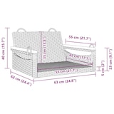 thumbnail of vidaXL Hängesessel Grau 63x62x40 cm Poly Rattan