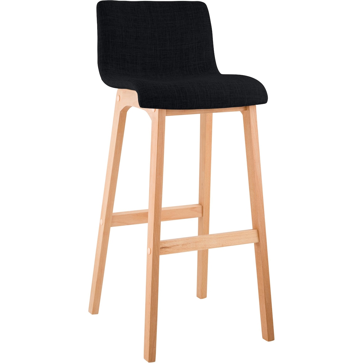 Banqueta Hover Tecido Estrutura de Quatro Pés Natural preto