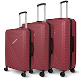 thumbnail of 3tlg. Hartschalenkofferset mit Schloss KENDO ABS Material, Hartschalenkoffer mit Rollen Trolley Koffer Reisekoffer Reisekofferset Gepäck, Rot