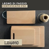 thumbnail of Fackelmann Tagliere per preparare e servire in tavola, con foro per il trasporto e la sistemazione, legno di faggio, 40 x 26 x 1 cm
